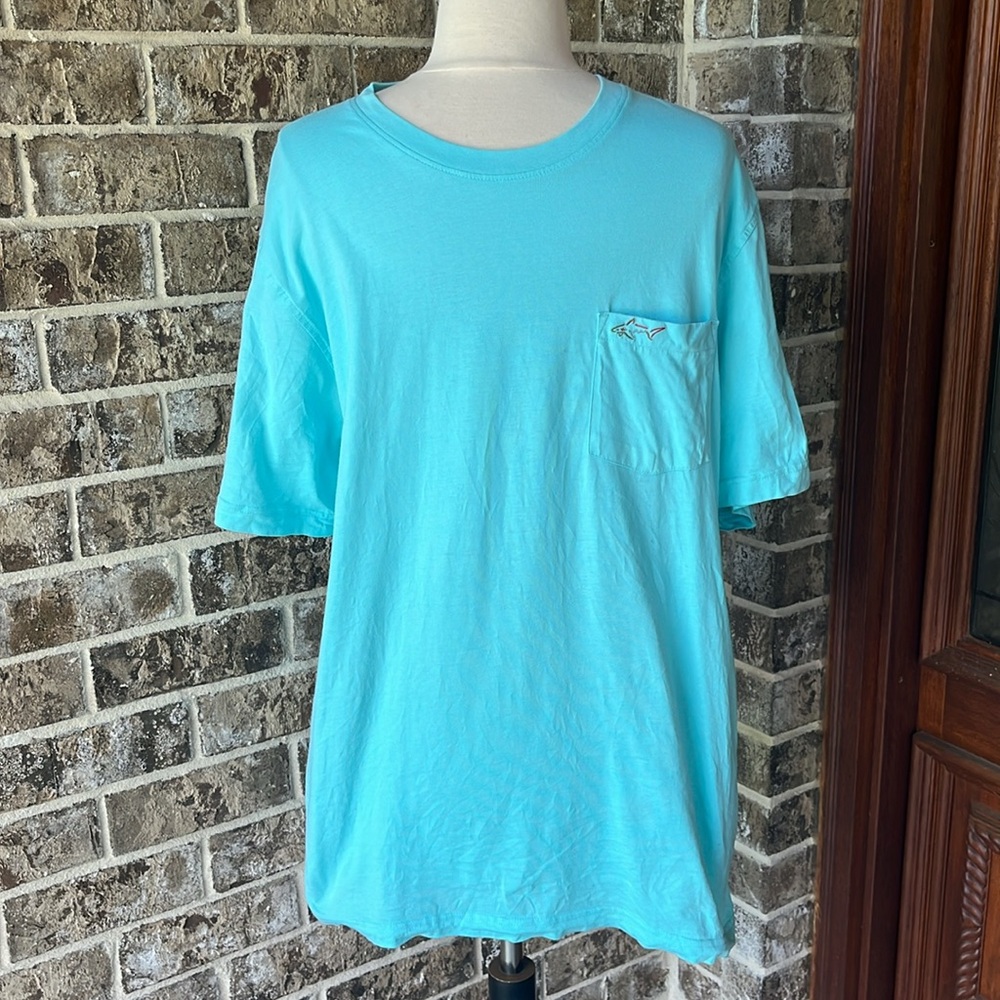 Greg Norman Golf Shirt Pocket Tee Mint Green llAquamarine